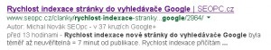 rychlost indexace -článek